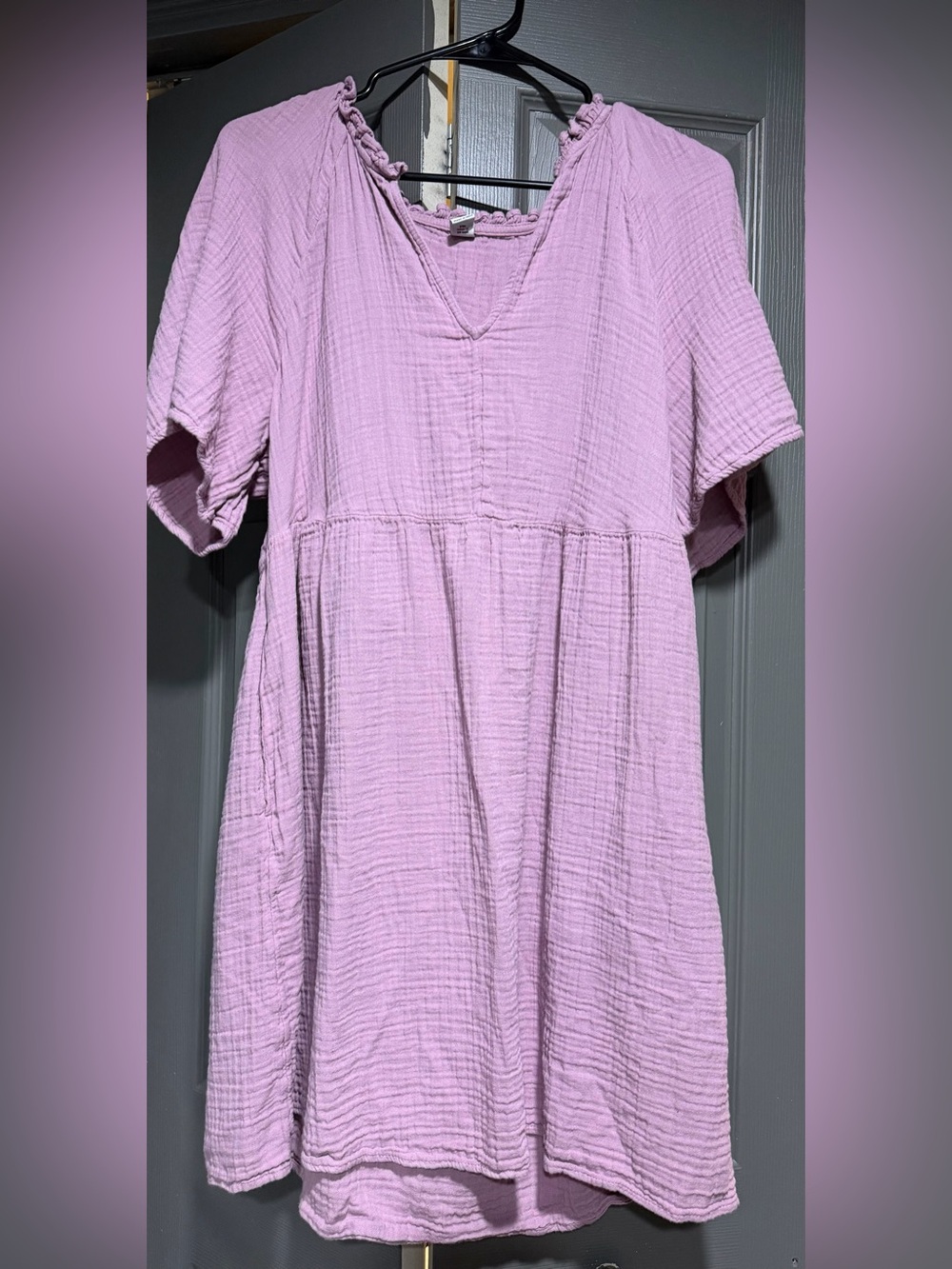 Old Navy Light Lavender Ruffled V-Neck Dress